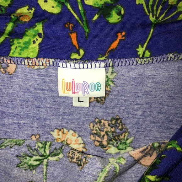 LuLaRoe Deep Purple Floral Maxi Skirt - Picture 4 of 7